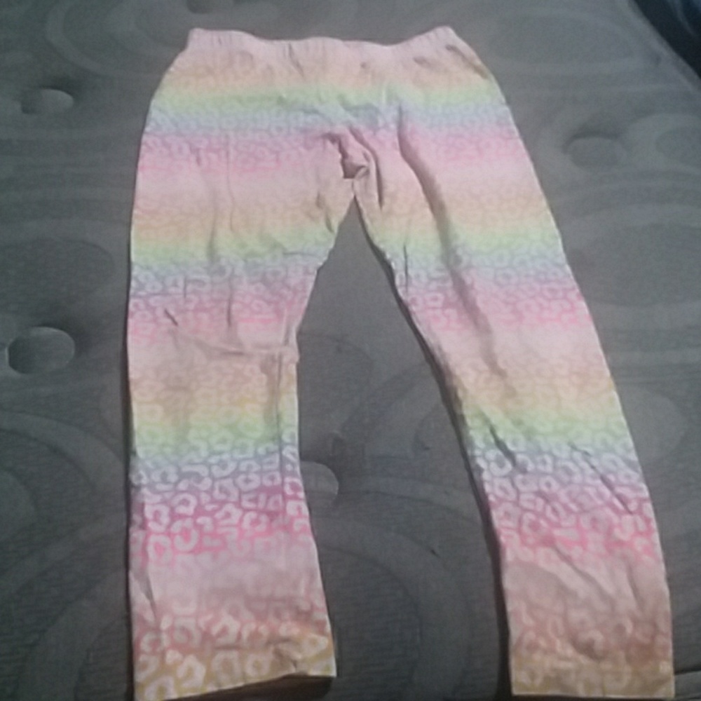 Rainbow cheetah print leggings